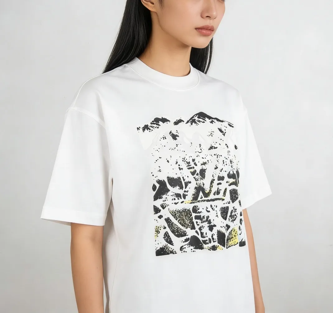 Louis Vuitton/Louis Vuitton 26ss snow mountain foam printed short sleeves